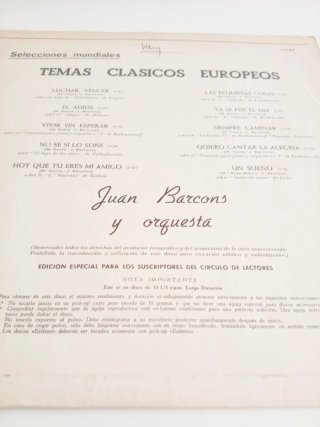 Disco vinilo clásicos europeos