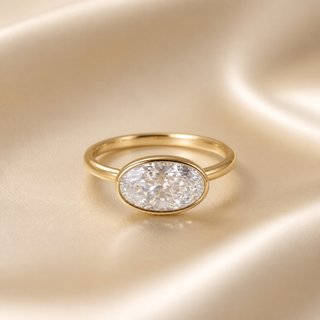 Anillo Oro Ovalado Mujer