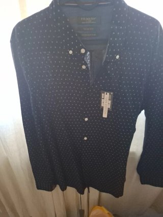 Camisa Primark Azul Estampada Talla XL