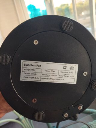 Ventilador Torre Sin Aspas con Mando
