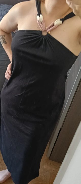 Vestido negro Estilo Boho Sfera talla M/L