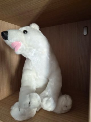 Peluche Orso Polare Bianco Vintage