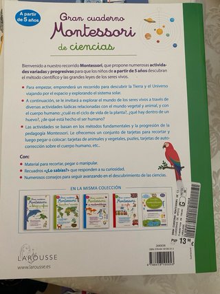 Gran cuaderno Montessori de ciencias