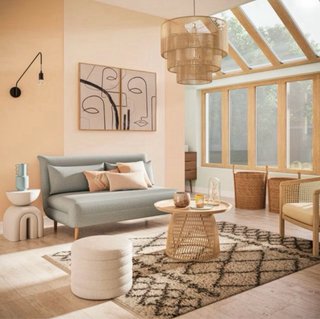 Sofá cama de 2 plazas verde agua maisons du monde