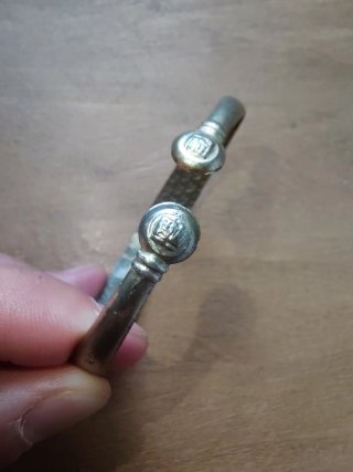 Brazalete Antiguo de Plata Maciza China