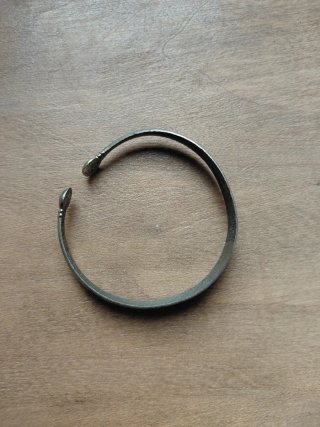 Brazalete Antiguo de Plata Maciza China