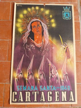 Cartel Semana Santa Cartagena 1949