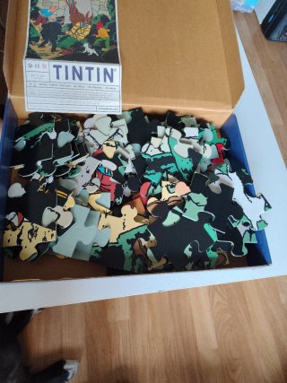 Puzzle Tintín Avión y Personajes
