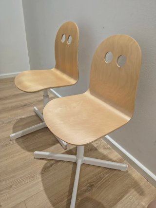 Silla infantil ikea para escritorio de madera y bl