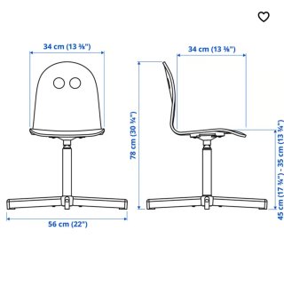 Silla infantil ikea para escritorio de madera y bl