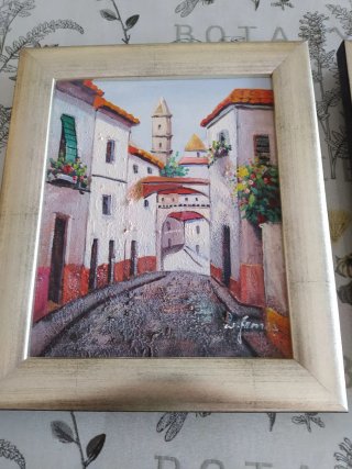 Pareja de cuadros pintados