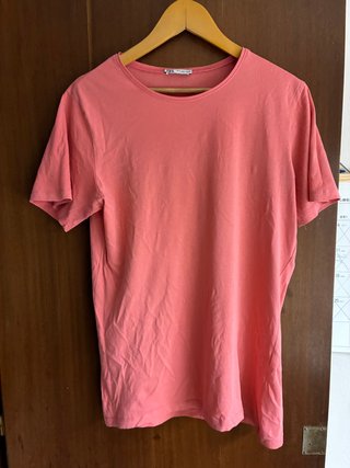 Camiseta Zara Hombre Rosa Talla M