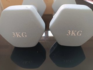 juego de mancuernas 3 kilos de neopreno nuevas.