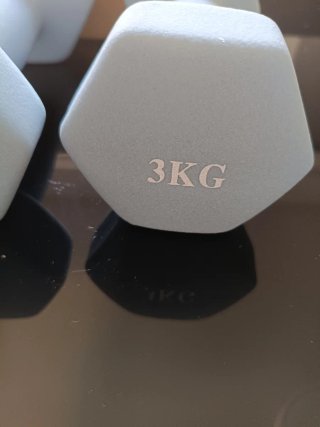 juego de mancuernas 3 kilos de neopreno nuevas.