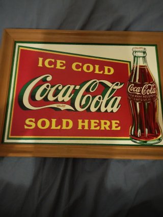 Specchio pubblicitario Coca-Cola vintage