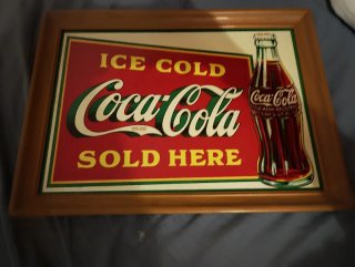Specchio pubblicitario Coca-Cola vintage