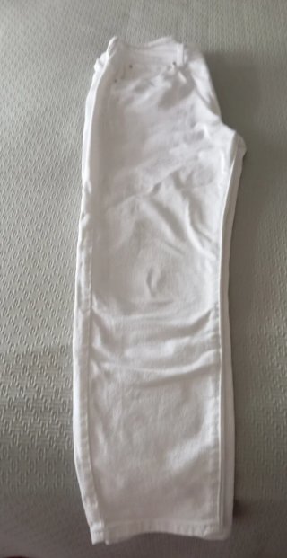 Pantalón ONLY algodón recto blanco
