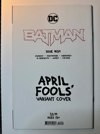 Comic USA Batman #134F Firmado x Tom King COA Key