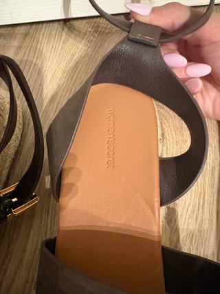 Sandalias tiras con plataforma cañamo Woman Secret