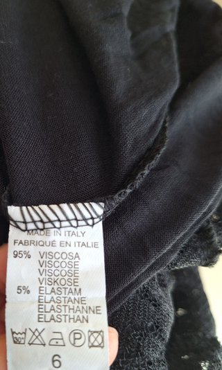 Vestido de verano negro Talla 38 M bordado