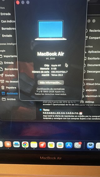 MacBook Air M1 + Funda Protectora