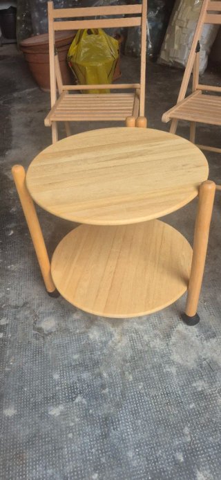 Set Tavolo + 3 Sedie Pieghevoli Legno