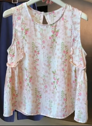 Blusa floral algodón sin etiqueta talla XL