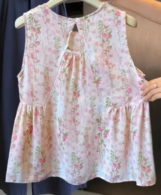 Blusa floral algodón sin etiqueta talla XL