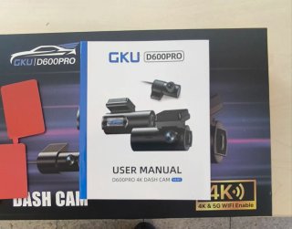 Dashcam GKU D600 Pro 4K + 1080P WiFi /GPS