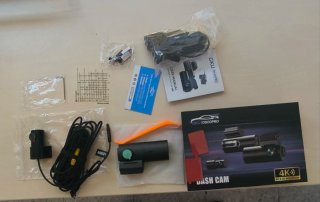 Dashcam GKU D600 Pro 4K + 1080P WiFi /GPS