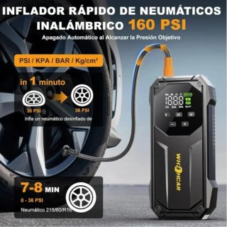 Arrancador Batería 9000A + Compresor Aire 160PSI