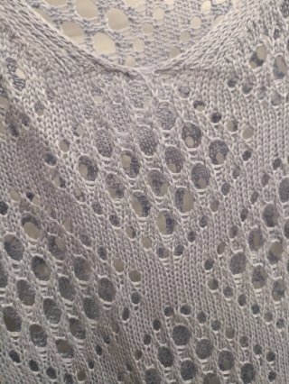 Maglione traforato azzurro taglia unica