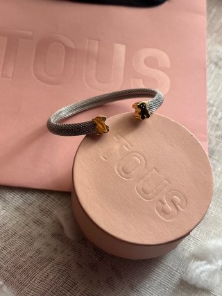 Pulsera Tous Osos Malla Dorada Plata