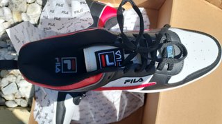 Sapatilhas Fila Novas Caixa Preto Vermelho Branco