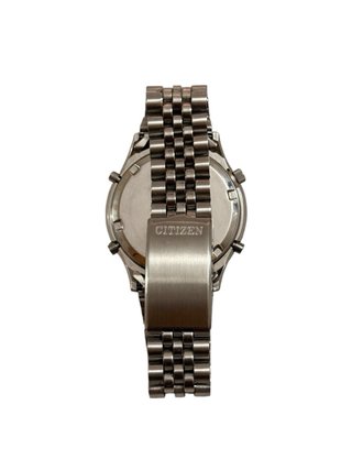 Orologio Cronografo Citizen Vintage Argento Bianco