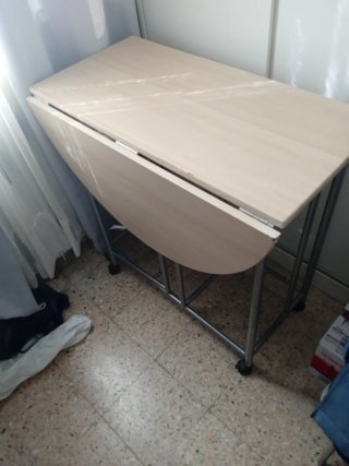Mesa plegable madera y metal