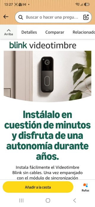 Videotimbre Blink HD nuevo precintad