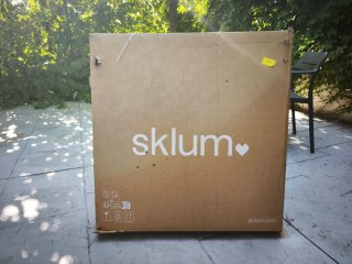 Mesa de jardín gris grafito Sklum