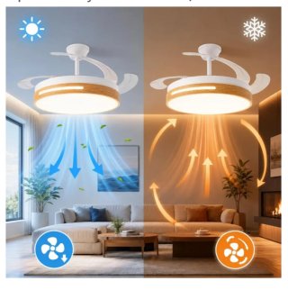 M mimotec Wood Smart Ventilador de techo Luz LED