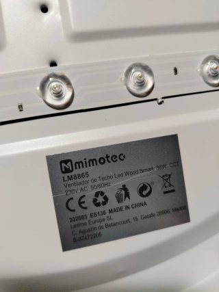 M mimotec Wood Smart Ventilador de techo Luz LED