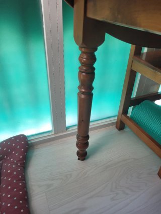 Mesa de comedor extensible de madera maciza