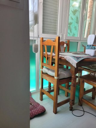 Mesa de comedor extensible de madera maciza