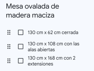 Mesa de comedor extensible de madera maciza