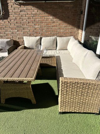 Nuevo Sofa Rinconera + Mesa de Ratan