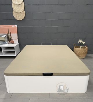 Canapé abatible de madera color blanco