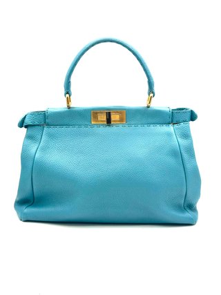 Bolso Fendi Peekaboo Azul y Dorado