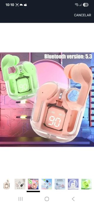 Auriculares Inalámbricos Bluetooth Beige/Blanco nu