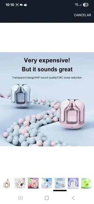 Auriculares Inalámbricos Bluetooth Beige/Blanco nu