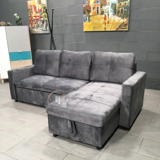 Sofá-cama chaise longue con arcón