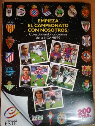 Álbum Cromos Liga 98/99 ediciones este, Incompleto